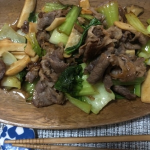 青菜と牛肉の炒め物
